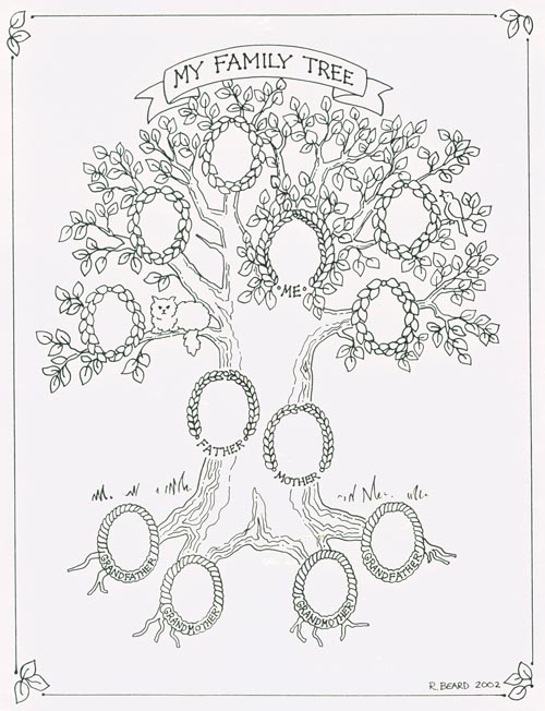 500x652 Chart My Family Tree 8x10 Print, Supplies And Gifts