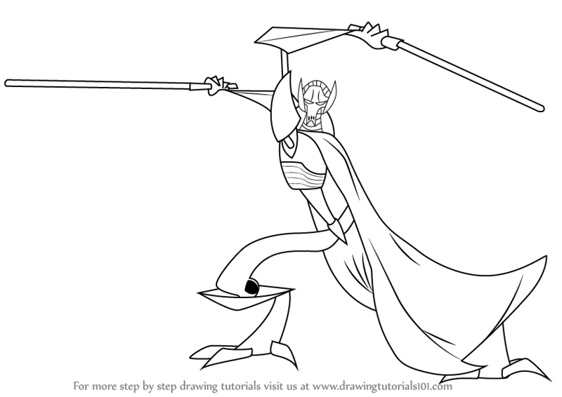 800x566 Learn How To Draw General Grievous From Star Wars (Star Wars) Step