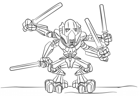 480x333 Lego General Grievous Coloring Page Free Printable Coloring Pages