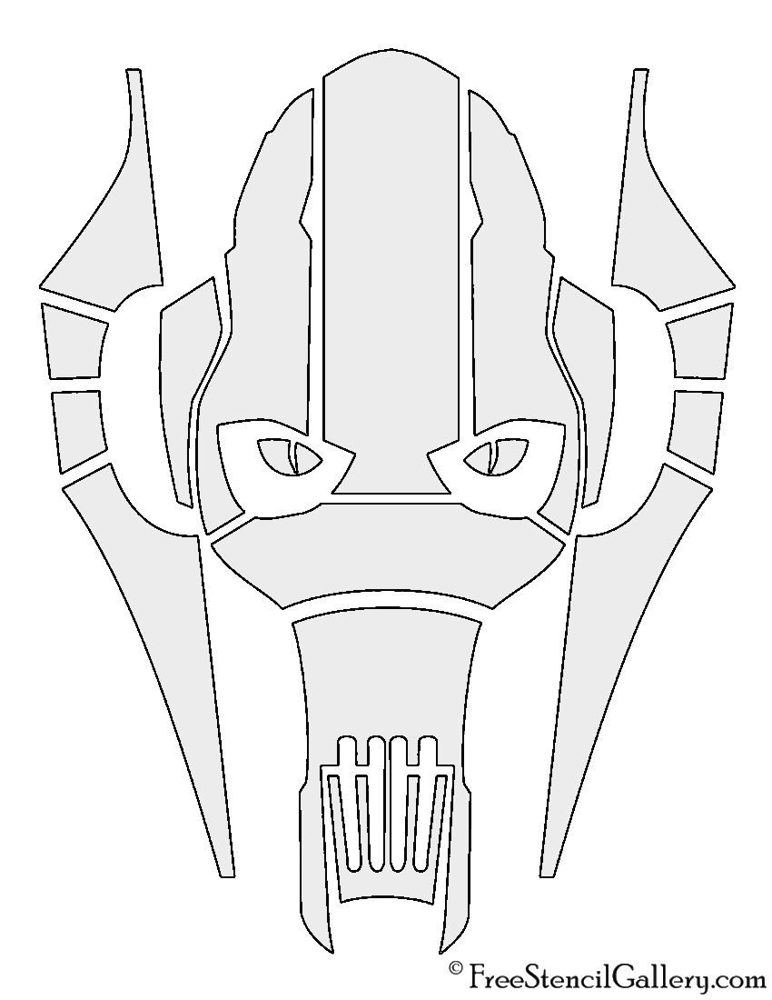 850x1100 General Grievous Stencil Free Stencil Gallery