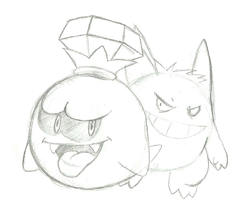 827x726 King Boo And Gengar By Poker10403