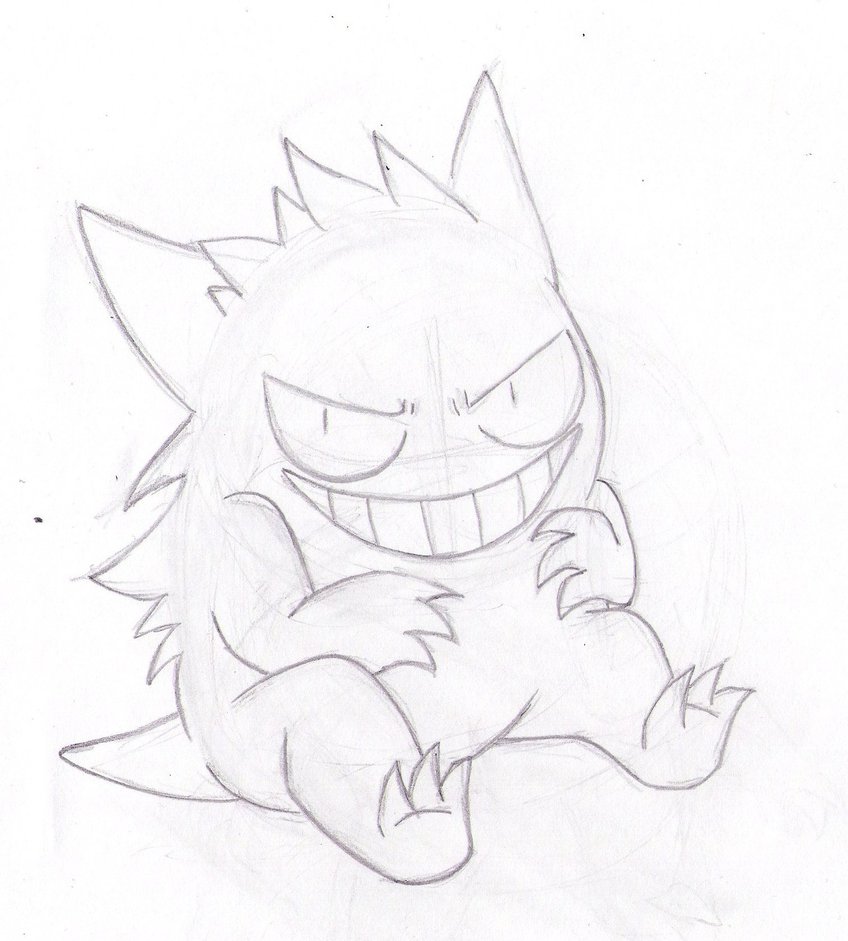 The best free Gengar drawing images. Download from 54 free drawings of ...