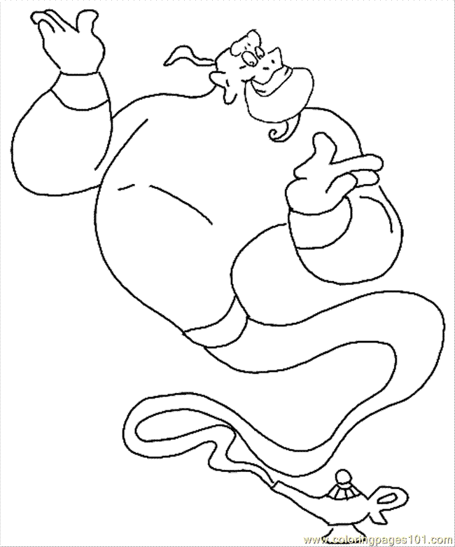 650x781 Genie Bottle Coloring Page
