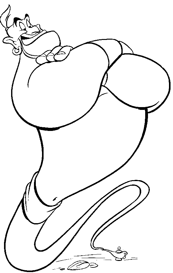 560x882 Genie Coloring Pages