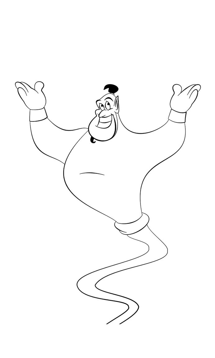 693x1152 Genie Lineart By Billythebrain