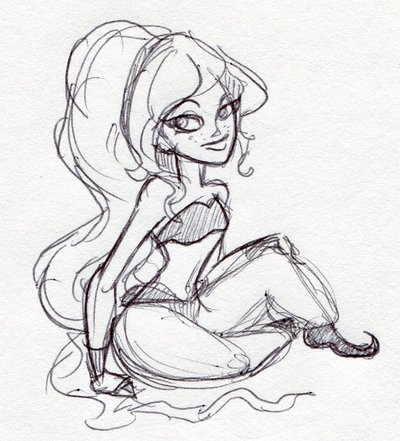 400x441 Genie Sketch By Anamated
