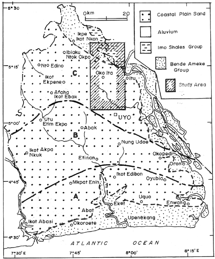 720x869 Map Akwa Ibom State Showing Geology And Location