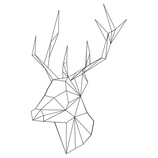 550x550 Geometric Deer By Onealice Diy Geometric Deer