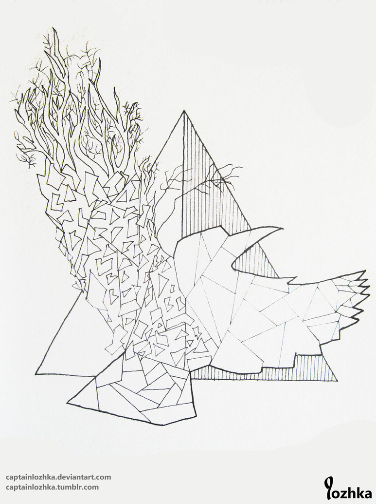 773x1034 Geometric Bird By Captainlozhka