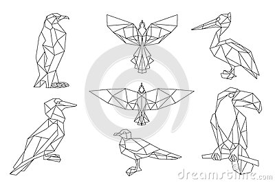 400x266 Penguin, Toucan, Seagull, Pelican.bird Triangular Icon Set