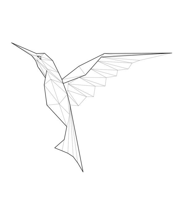 570x713 Printable Art Bird Print Geometric Bird Print By Honeytreeprints