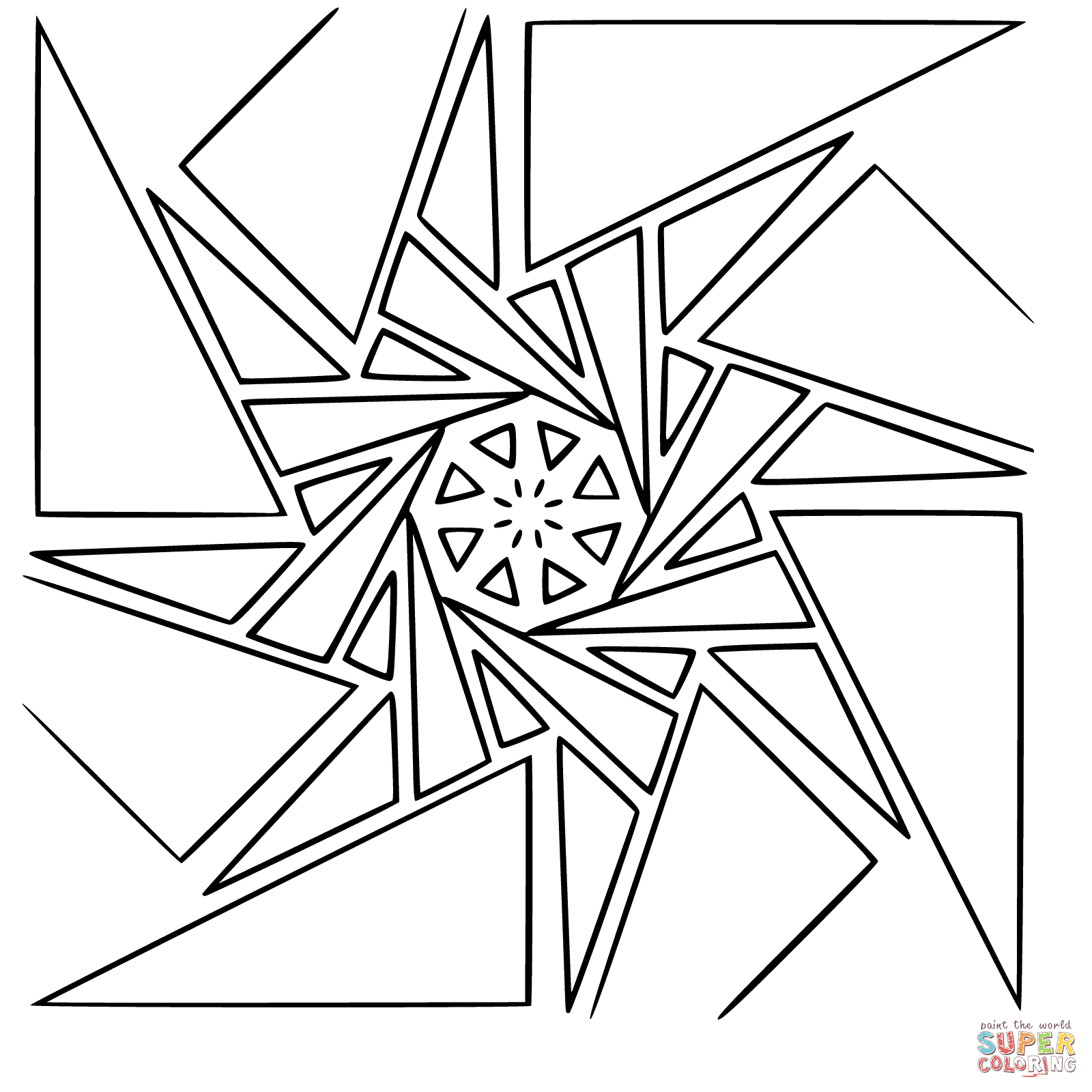 1600x1600 Geometric Mandala Coloring Page Free Printable Coloring Pages