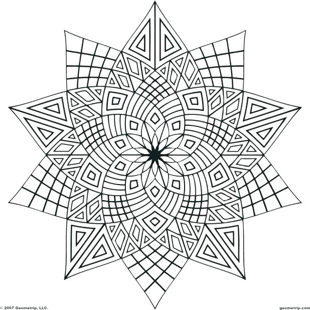 618x618 Geometrical Design Coloring Book As Well As Inspiring Geometric