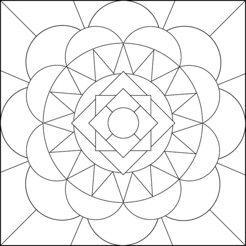 1000x1000 Geometric Coloring Pages For S Printable Coloring Page For Kids