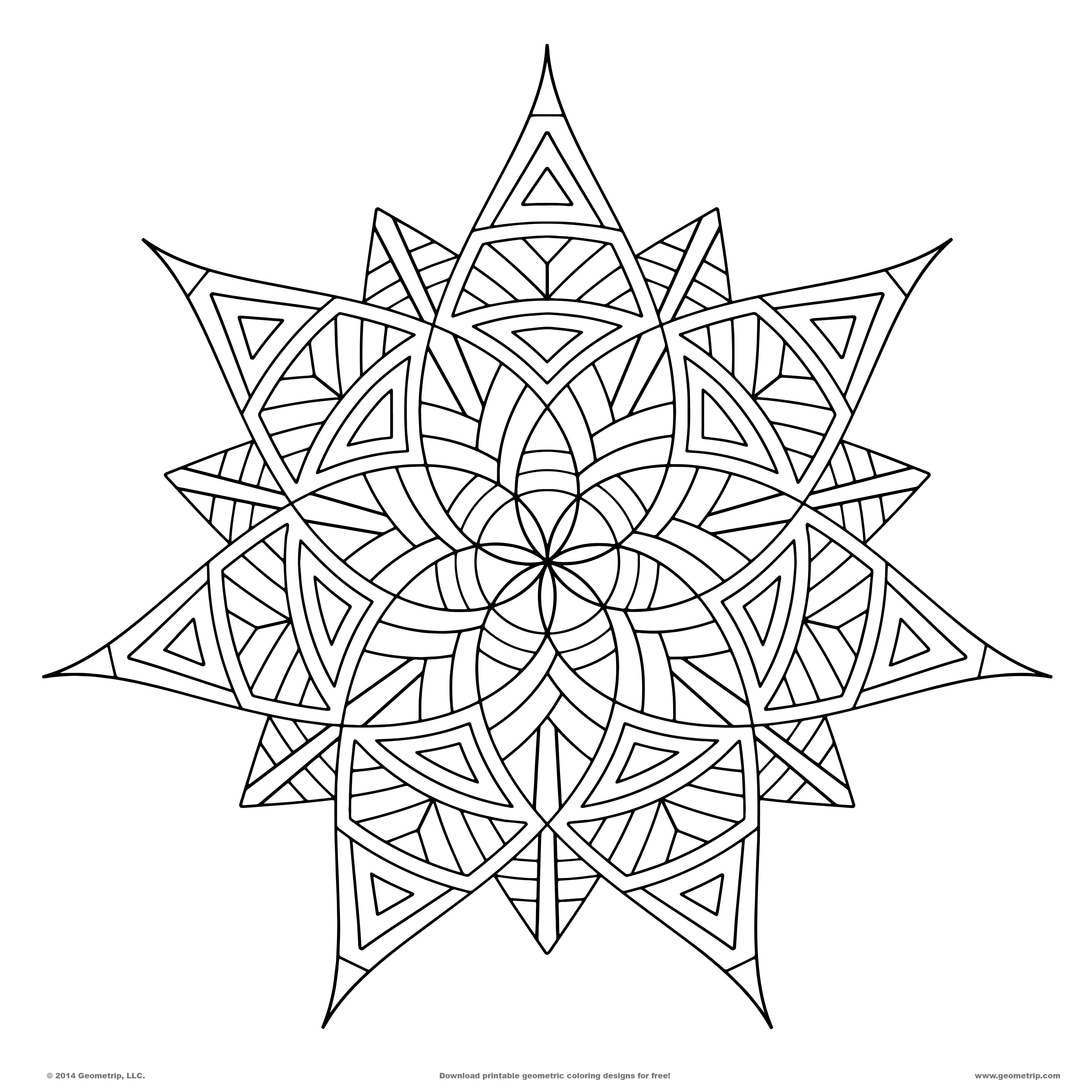 3600x3600 Coloring Book Geometric Pages For Kids Downloads 3d Printable Free