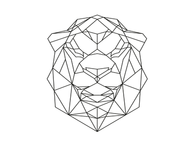 400x300 Geometric Lion By Marijn Hermans