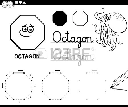 450x375 Educational Cartoon Illustration Of Basic Geometric Shapes Drawing