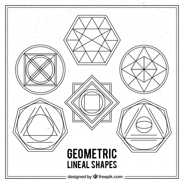 626x626 Geometric Lineal Shapes Pack Vector Free Download