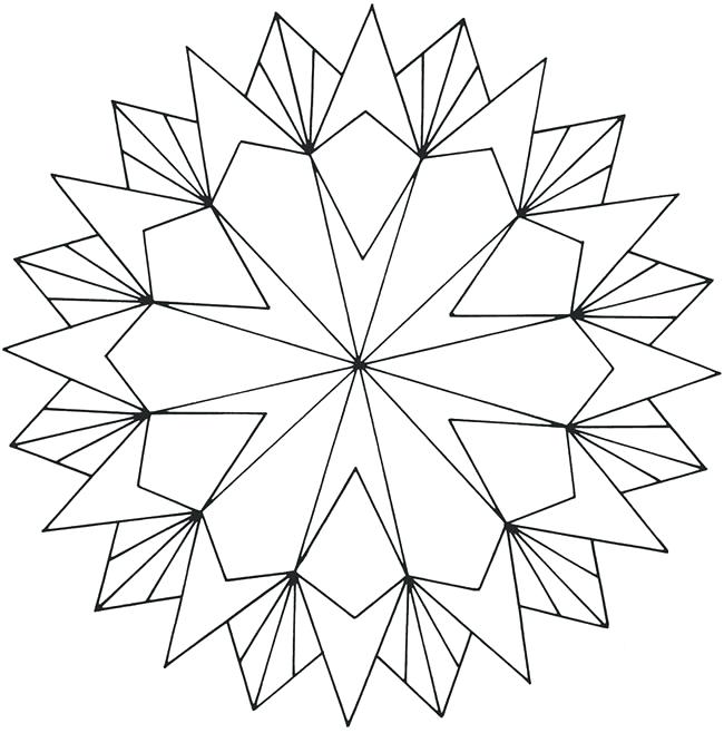 650x658 Geometric Shapes Coloring Pages Geometric Coloring Pages