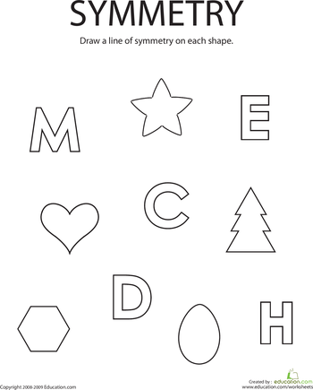 350x435 Drawing Lines Of Symmetry Worksheets, Drawings And Math