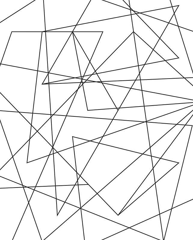 642x800 Geometric Line Art Clipart