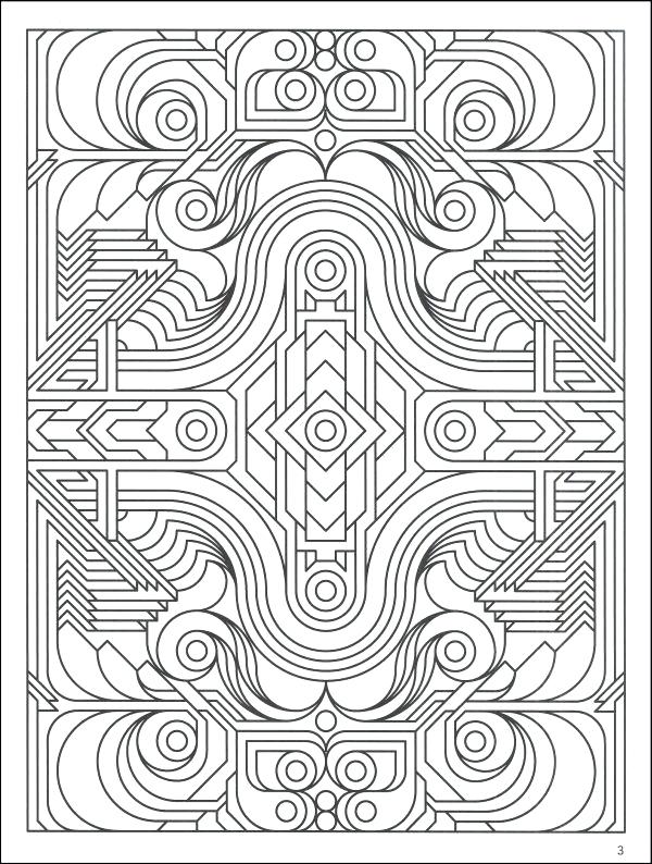 600x794 Great Geometry Coloring Pages On Line Drawings With Geometric