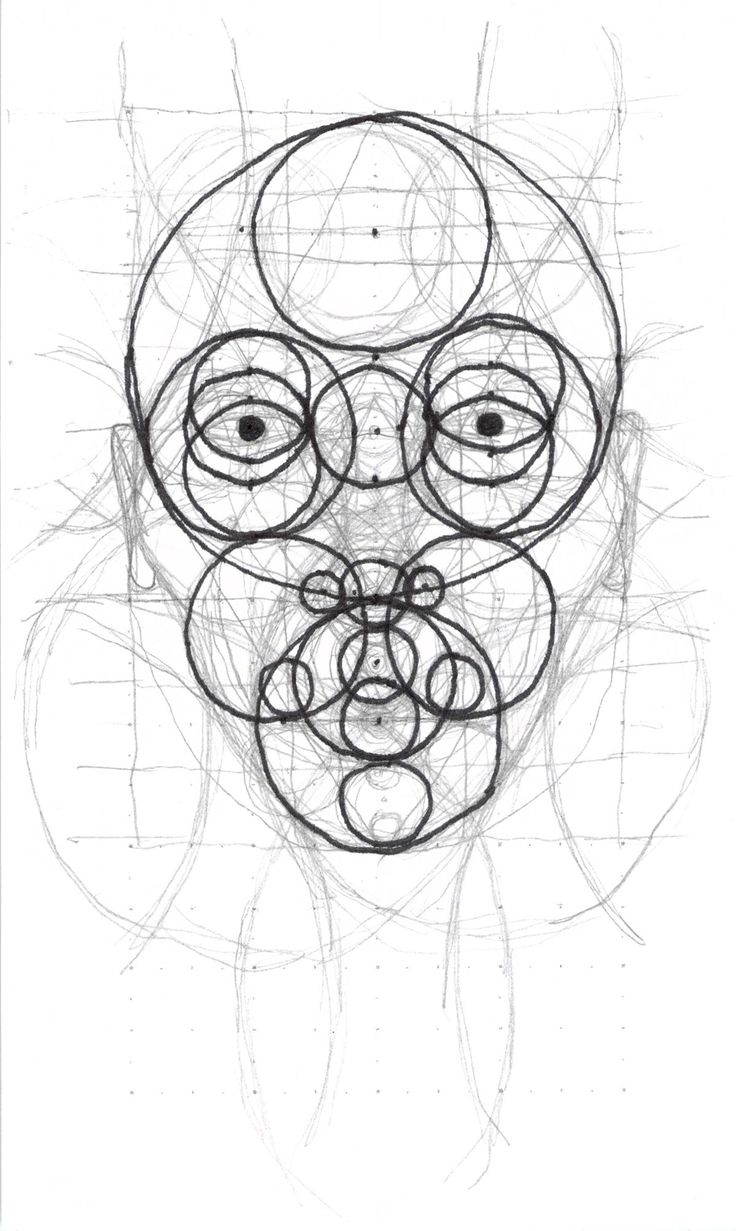 736x1231 Face Geometry Drawing