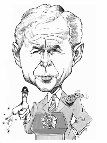375x500 George W Bush Caricatures
