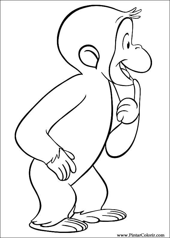 567x794 Drawings To Paint Amp Colour Curious George
