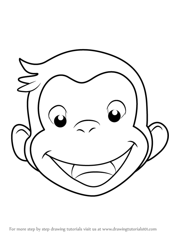 567x800 Learn How To Draw Curious George Face (Curious George) Step By