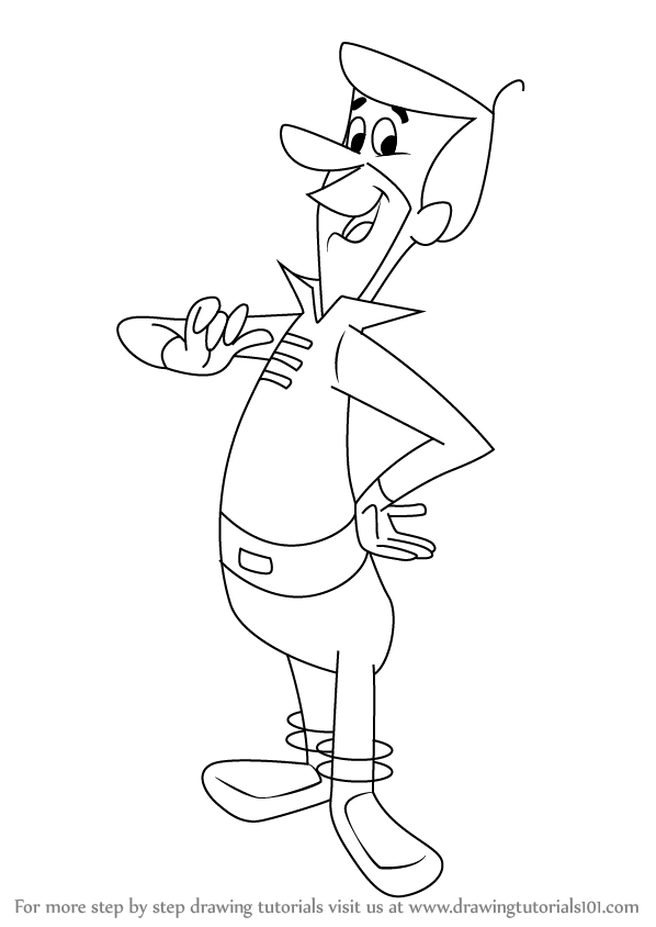 598x844 Learn How To Draw George Jetson From The Jetsons (The Jetsons
