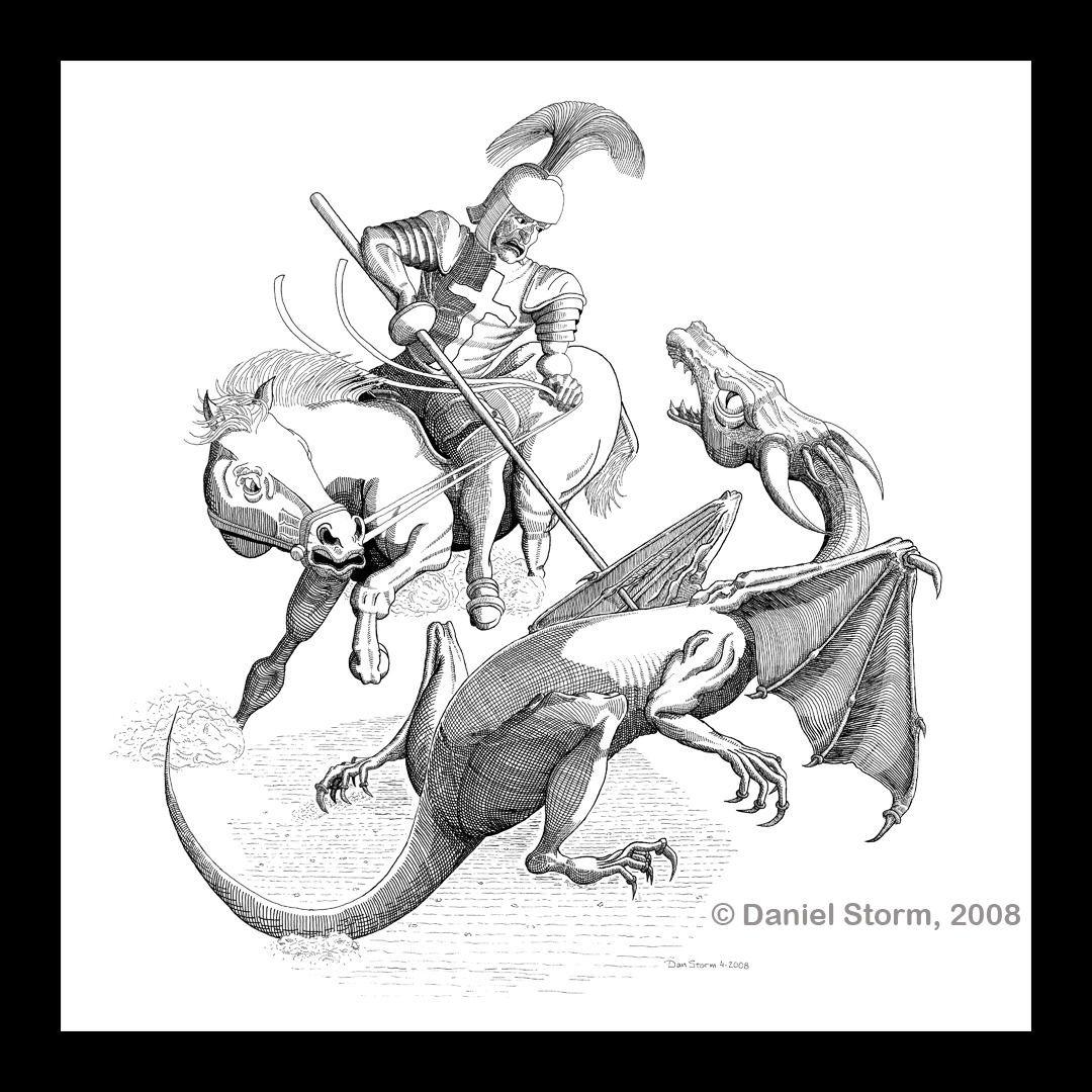 1080x1080 St. George And The Dragon By Daniel Storm
