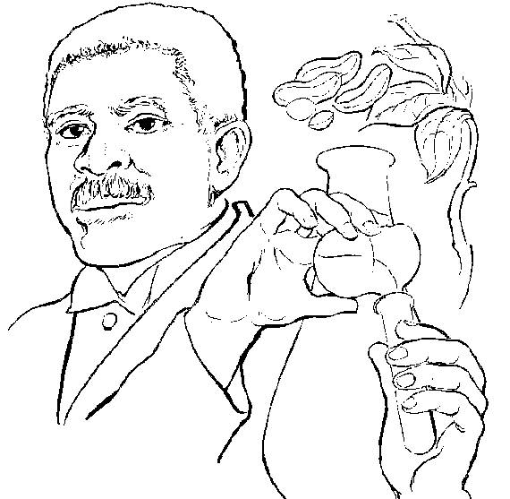 570x557 How To Draw George Washington Carver Black History Coloring