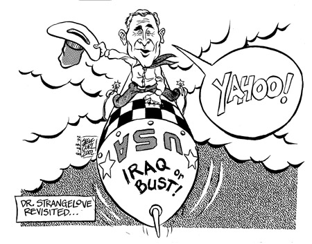 450x353 Kamiludin In Action George W Bush Cartoon