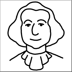 304x304 Clip Art Cartoon Faces George Washington Bampw I