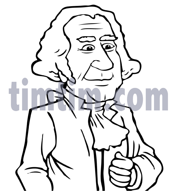 571x617 Free Drawing Of George Washington Bw From The Category People
