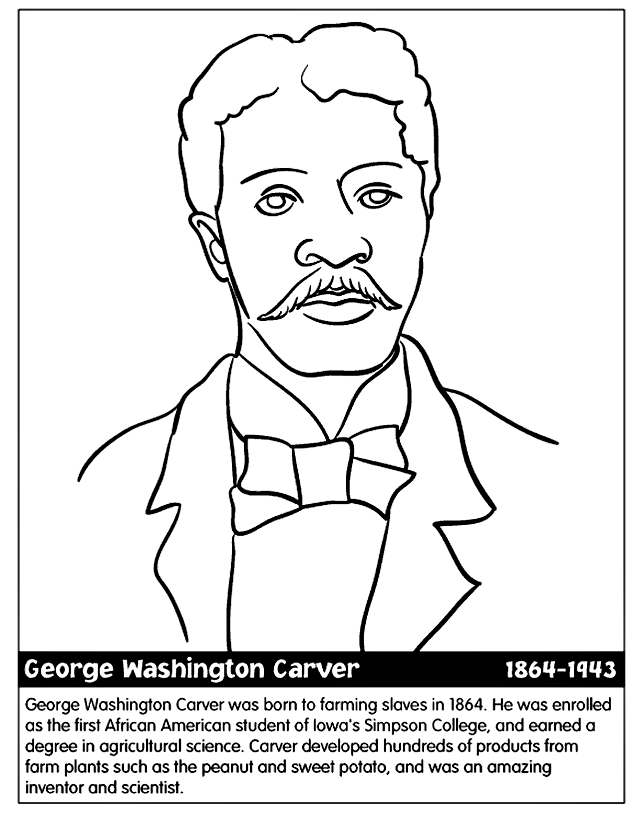 643x815 George Washington Carver Coloring Page
