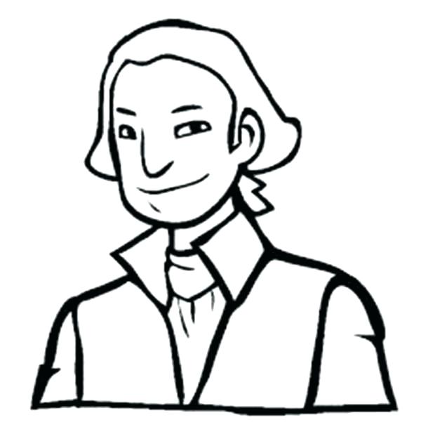 600x608 George Washington Coloring Pages President Coloring Page A Drawing