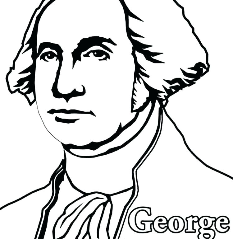 750x768 New Coloring Page George Washington Online Download Pages Free