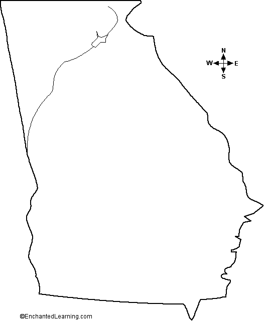 526x641 Outline Map Georgia