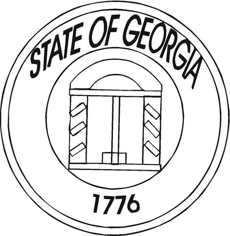 468x480 State Of Georgia Coloring Page Free Printable Coloring Pages