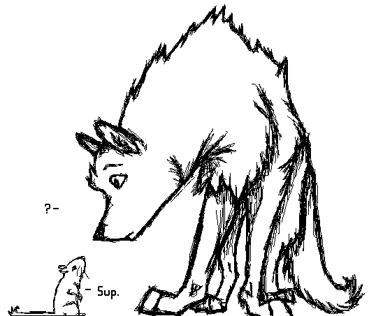 528x453 Dog Meets Rat The Gerbil By Liobit