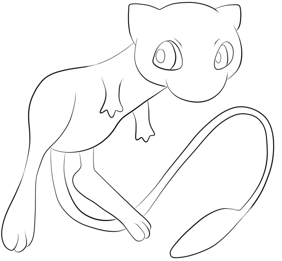 900x833 151 Mew Lineart By Lilly Gerbil On Lineart Pokemon