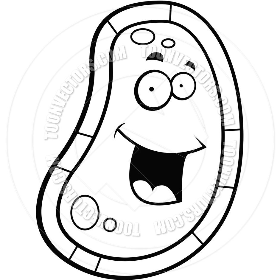 940x940 Germ Smiling (Black And White Line Art) By Cory Thoman Toon