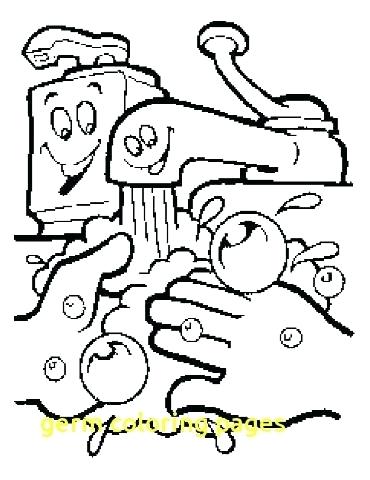 370x480 Hand Washing For Kids Coloring Pages For Germ Coloring Pages