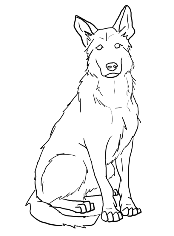 583x790 Free German Shepherd Lines By S1088