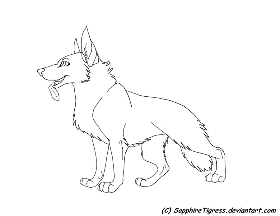 German Shepard Drawing at GetDrawings | Free download