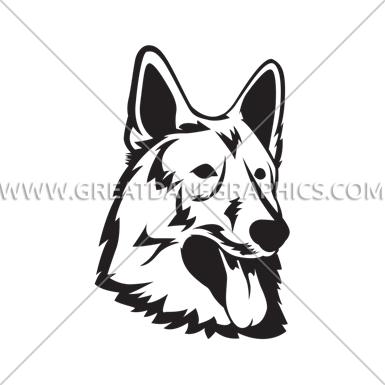 385x385 German Shepherd Face Production Ready Artwork For T Shirt Printing
