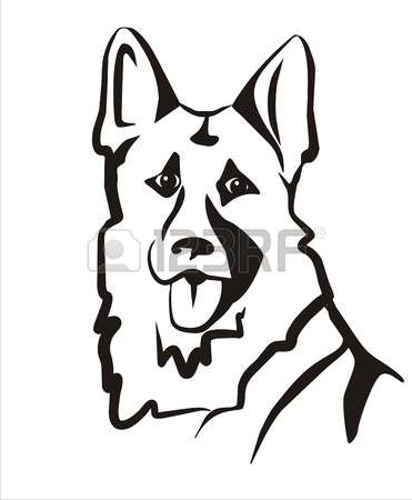 371x450 German Shepherd Clipart Draw