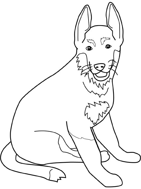 540x720 Dog Color Pages Printable Dogs Coloring Pages German Shepherd
